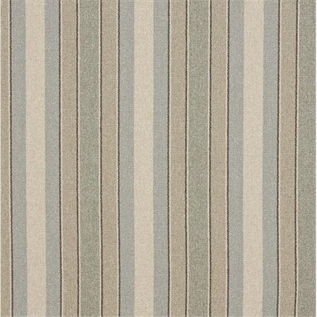 DESIGNER FABRICS Designer Fabrics D520 54 in. Wide Blue; Beige And Green Striped Washed Linen Woven Upholstery Fabric D520
